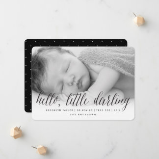 Faire-part Bonjour Petit Chéri Photo de Naissance Genre Neutr