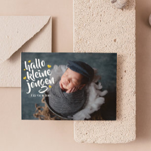 Faire-part Bonjour petit garçon Photocollage bébé Cœur d'Or