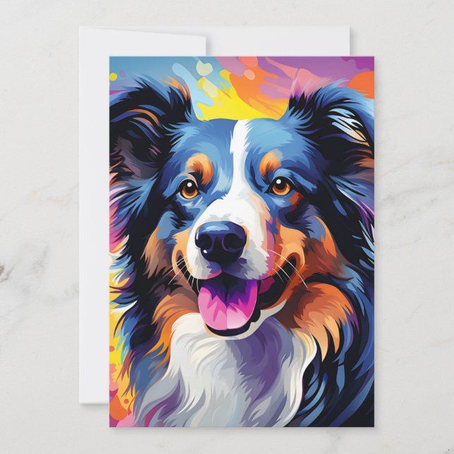 Faire-part Bonne aquarelle Sunny Puppy (Devant)