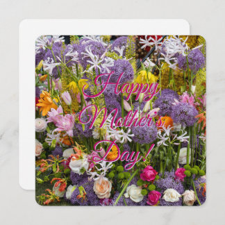 Faire-part Bonne fête des mères avec des fleurs