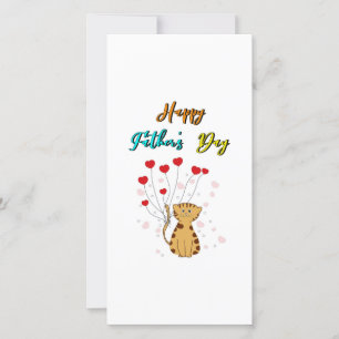 Faire-part Bonne Fête des pères Kitty Papa Papa Papa Papa Pap