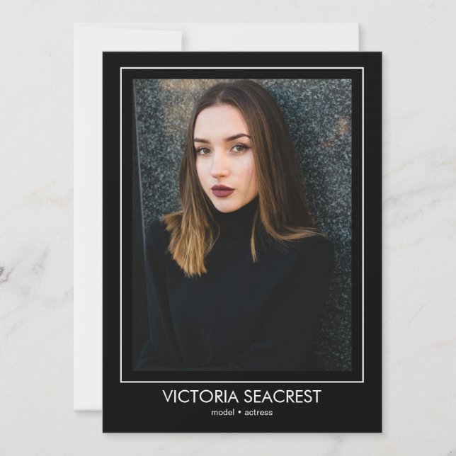 Faire-part Borderline 5 Actor Model Talent Comp ZED Card (Devant)