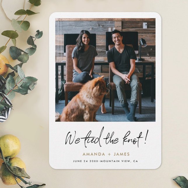 Faire-part Bordures simples et modernes Mariage photo Elopeme (Créateur téléchargé)