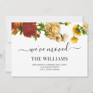 Faire-part Botanique rustique Nous avons déménagé Nouvelle Ma