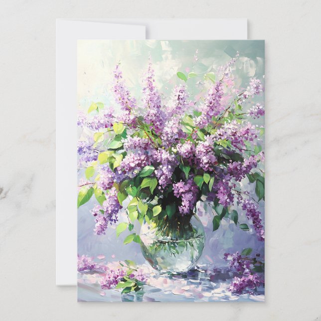 Faire-part Bouquet Lavande en fleurs Lilac (Devant)