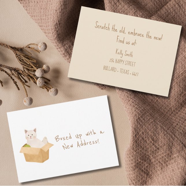 Faire-part Boxed Up avec une nouvelle adresse! Déplacement de (Créateur téléchargé)