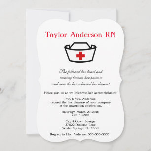 Faire-part branché de diplômes de l'école de soins