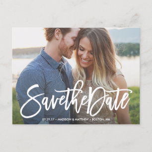 Faire-part Brossé Enregistrer la carte postale Date