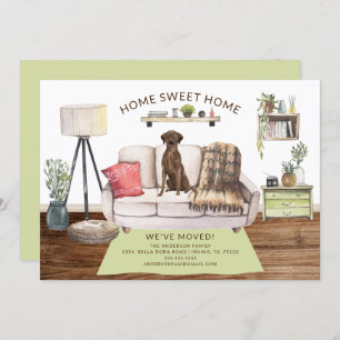 Faire-part Brown de déplacement de chiens de trieu