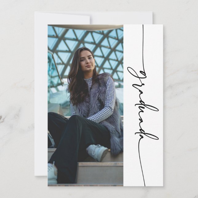 Faire-part BUDGET FORMEL À LA TENDANCE Photo Graduación Faire (Devant)