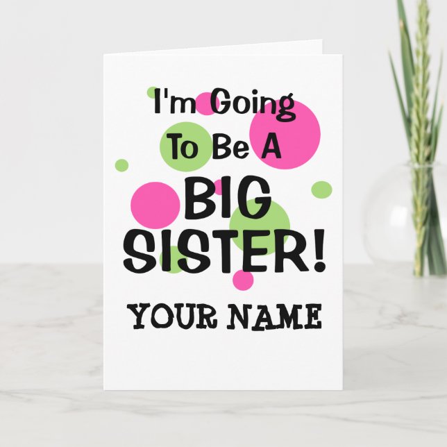 Faire-part Ça Va Être UNE GRANDE SOEUR ! (Devant)