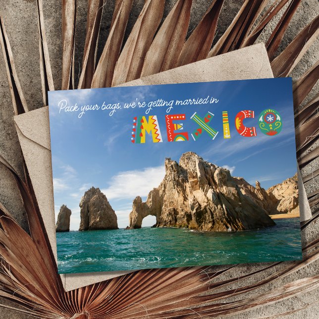 Faire-part Cabo San Lucas Mexique Mariage Enregistrer la date (Créateur téléchargé)