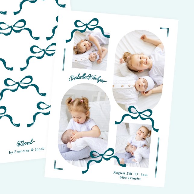 Faire-part cadavres bleus collage 4 photos Photo garçon bébé (Créateur téléchargé)