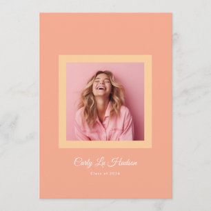 Faire-part Cadre de photo de remise de diplôme minimaliste pa