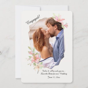 Faire-part Cadre photo Été Lys