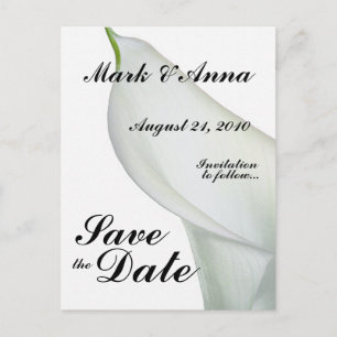 Faire-part Calla Lily Enregistrer la carte postale Date