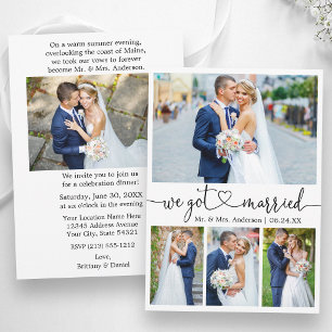 Faire-part Calligraphie Cœur Mariage Après-Partie 5 Photo
