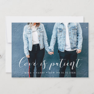 Faire-part Calligraphie élégante L'amour est le mariage patie