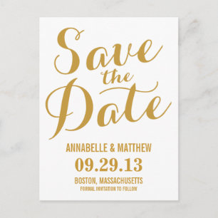 Faire-part Calligraphie Enregistrer la date Carte postale