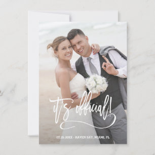 Faire-part Calligraphie moderne C'est le Mariage officiel