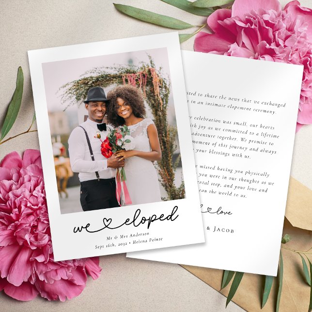 Faire-part Calligraphie Moderne de Mariage Nous nous sommes M (Créateur téléchargé)