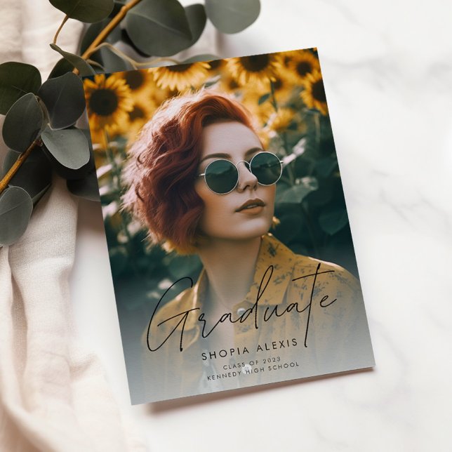 Faire-part Calligraphie moderne Script 2 Diplôme photo (Créateur téléchargé)