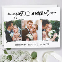 Calligraphy Heart Just Married 3 Photos Mariage
