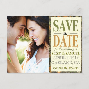Faire-part Camo Enregistrer La Date Annonce Carte Postale