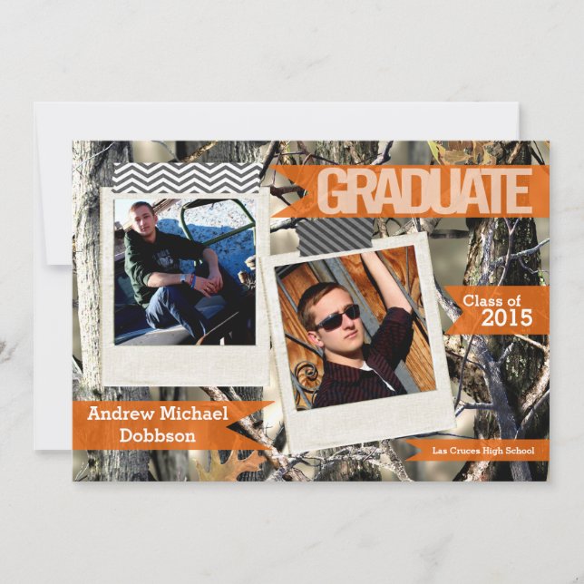 Faire-part Camouflage Camo Camouflage Camouflage 5 x 7 ans Fa (Devant)