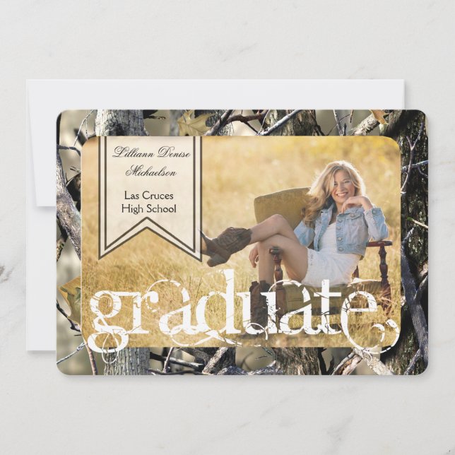 Faire-part Camouflage Camo Camouflage Camouflage 5 x 7 ans Fa (Devant)