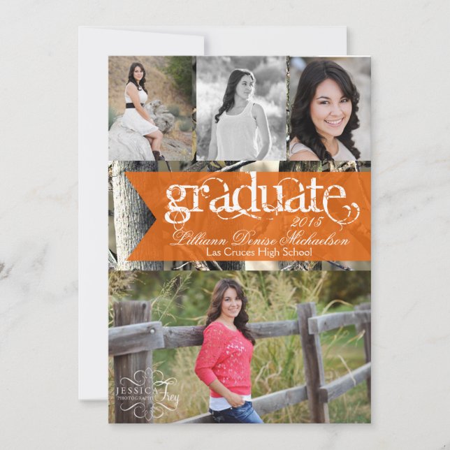 Faire-part Camouflage Camo Camouflage Camouflage 5 x 7 ans Fa (Devant)