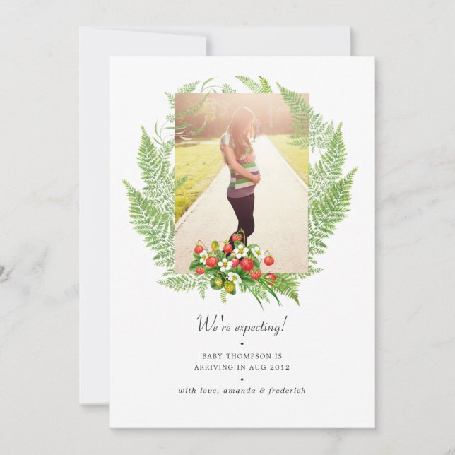 Faire-part Campagne de verdure Photo Grossesse (Devant)