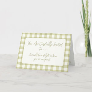 Faire-part Campagne française Gingham de prairie - carreaux v