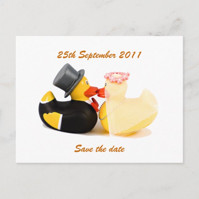 Faire-part Canards de mariage ... Carte postale (Devant)