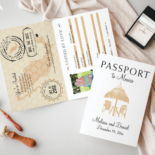 Faire-part Cancun Mexique Passeport Enregistrer la date Annon
