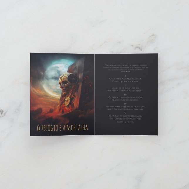 Faire-part Card O Relógio e a Mortalha (Intérieur)