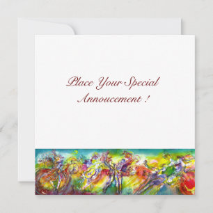 Faire-part CARNAVAL ITALIEN Masquerade bal, danse et musique