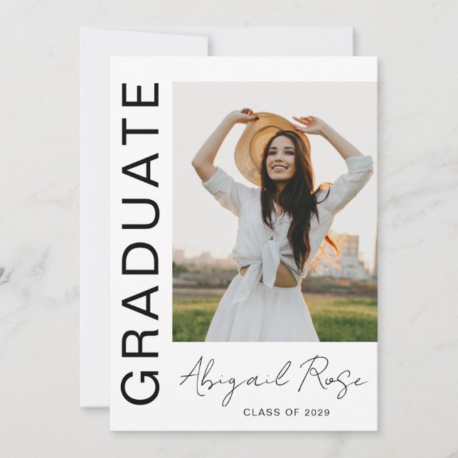 Faire-part Carte photo moderne Vertical 2023 (Devant)