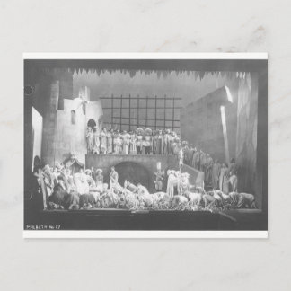 Faire-part Carte postale 1936 vintage de Macbeth de vaudou