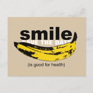 Faire-part Carte postale 75e anniversaire Smile Save the Date