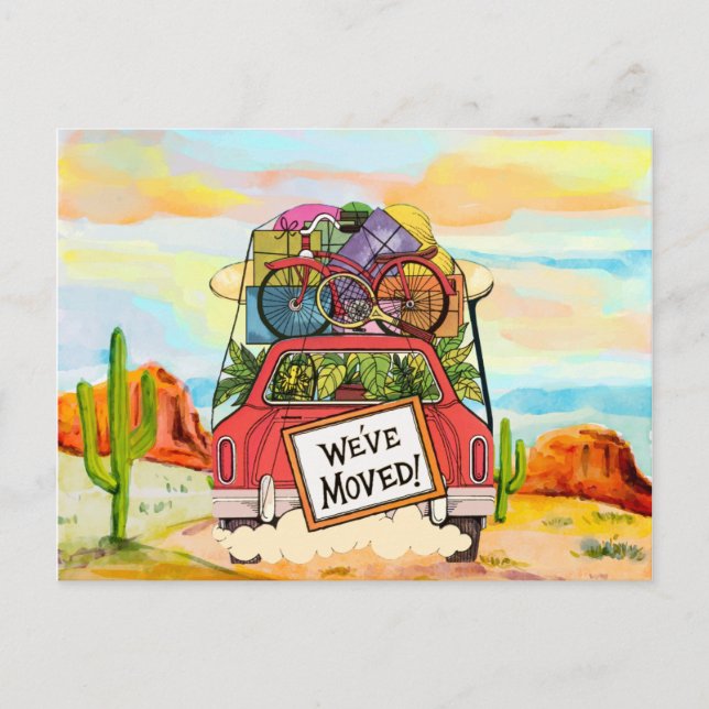 Faire-part Carte postale ancienne nouvelle adresse (Devant)