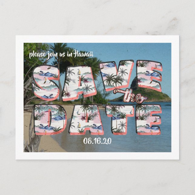 Faire-part Carte Postale Ancienne | Sauvegarder la Date (Devant)