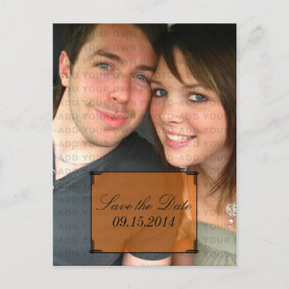 Faire-part Carte postale Art Déco orange pour annoncer votre