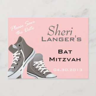 Faire-part Carte postale Basket bat mitzvah
