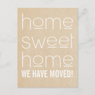 Faire-part Carte postale Beige Moderne Maison Douce Maison