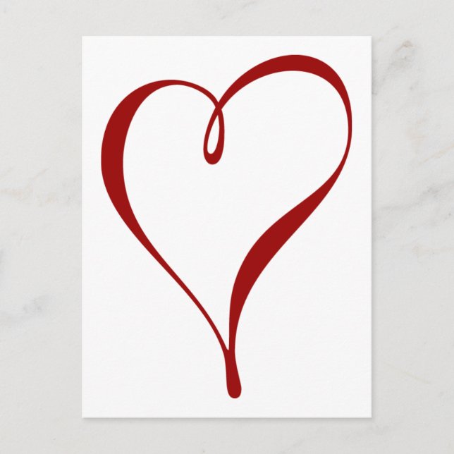 Faire-part Carte postale Big Red Heart Save The Dates (Devant)