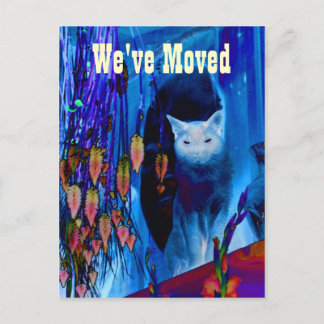 Faire-part Carte postale Blue Siamese Chat Moving New Address