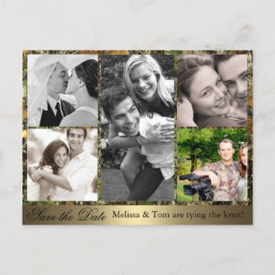 Faire-part Carte postale Camouflage Photo Collage Enregistrer