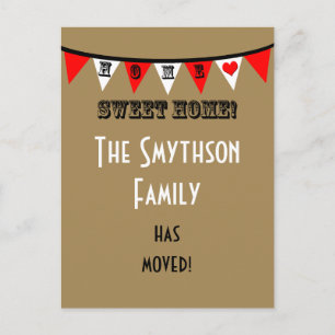 Faire-part Carte postale Changement d'adresse - Bunting