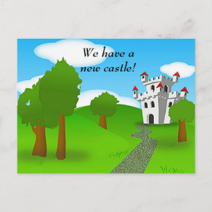 Faire-part Carte postale Changement d'adresse du château